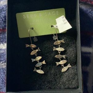 NWT SEED SAGE FISH EARINGS